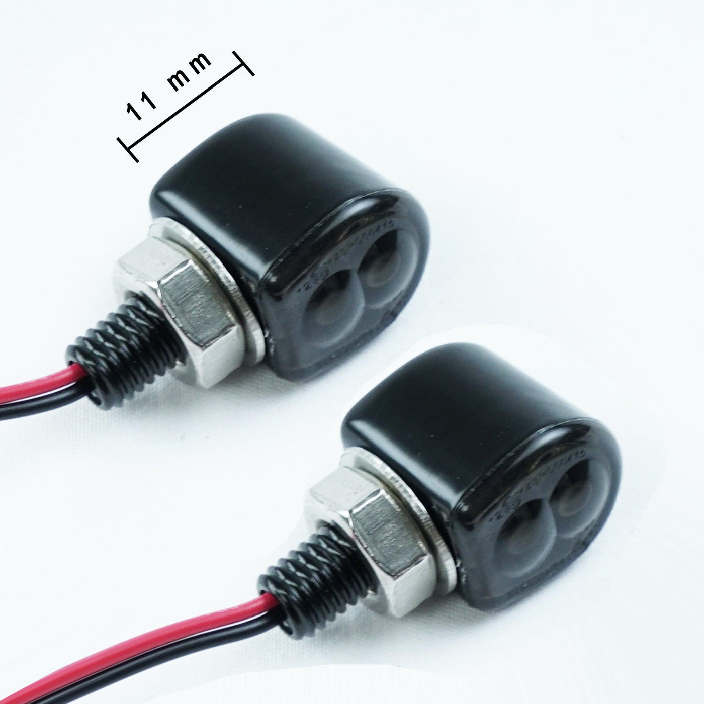LED turn signals for scrambler motorcycles, EMARK certified and road-legal.