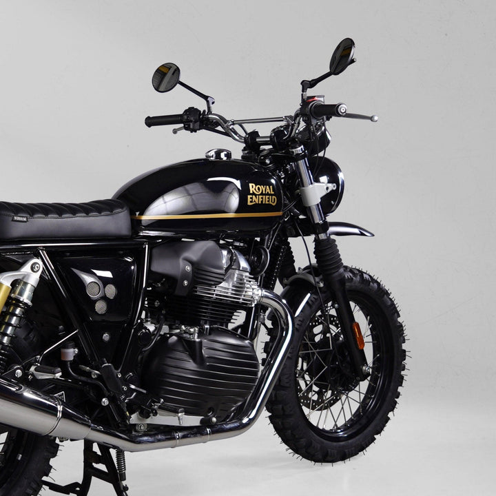 Custom high front mudguard for Royal Enfield 650 scrambler builds