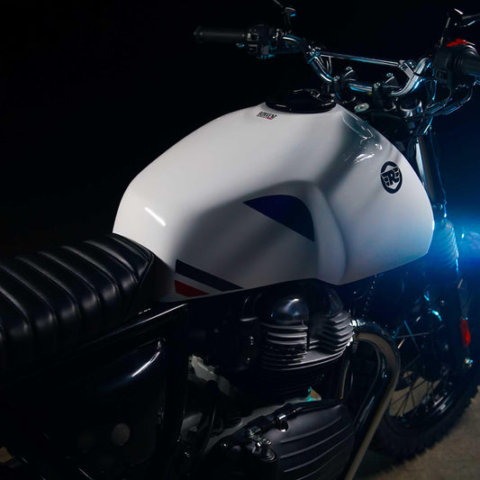 Custom Rally Tank Cover in unpainted finish for Royal Enfield Interceptor 650