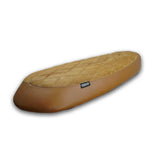 Brown Diamond Stitched Suede & Leather -