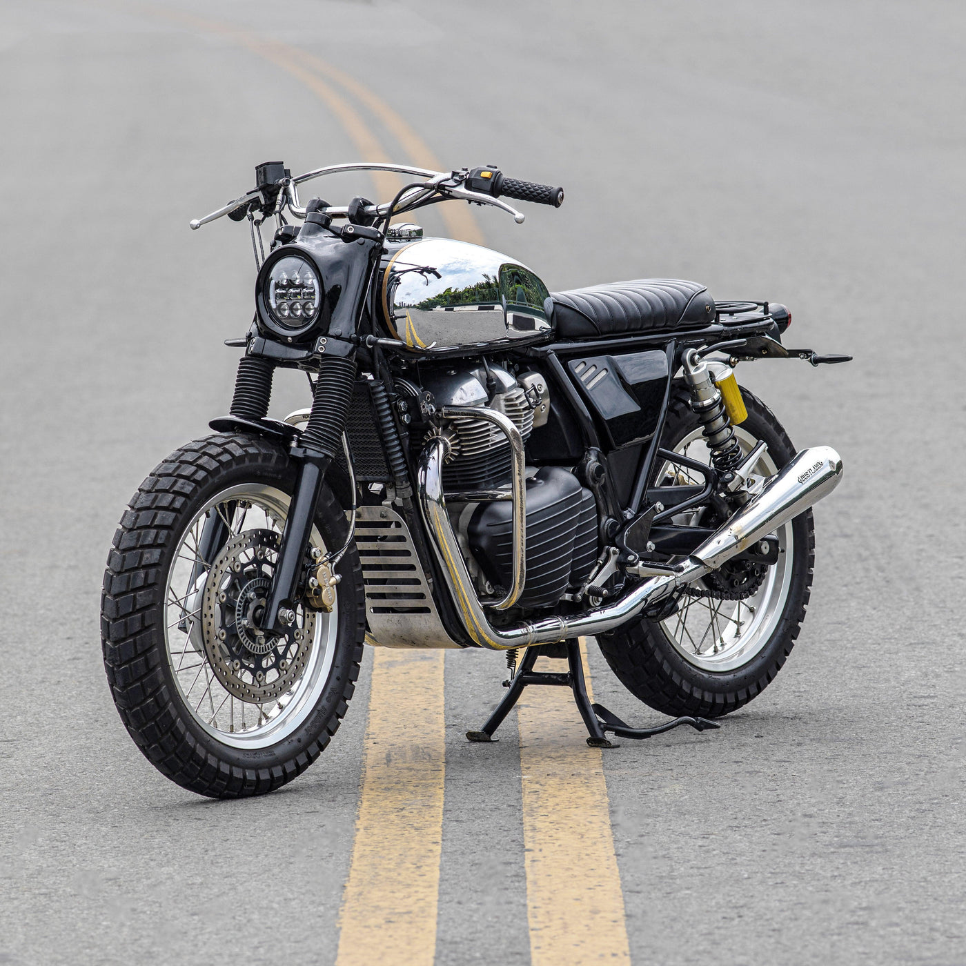 Inter 650 fitted with custom parts, build by Bonvent motorbikes