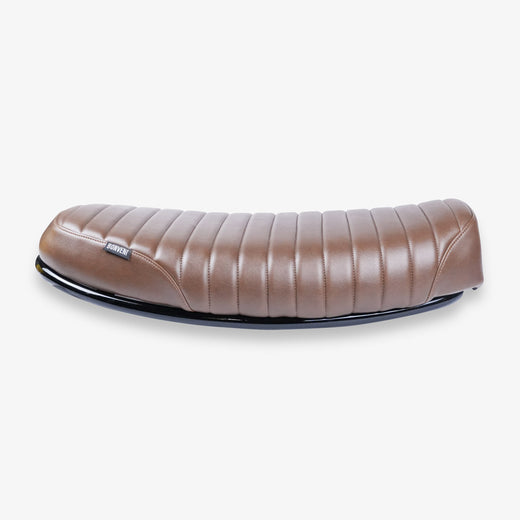 Custom Seat for Hunter 350 tobacco brown ribbed for scrambler & cafe racer build
