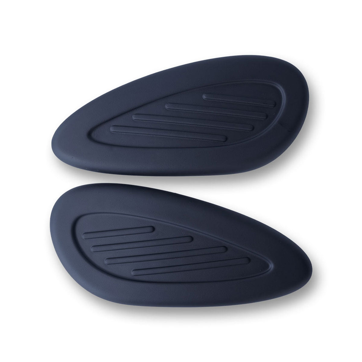 Pair of matte black tank knee pads for Royal Enfield Hunter 350