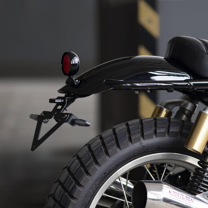 Interceptor 650 scrambler conversion with Bonvent rear kit and solo seat