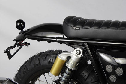 Bonvent rear mudguard concealing the original frame loop of an Interceptor 650 scrambler