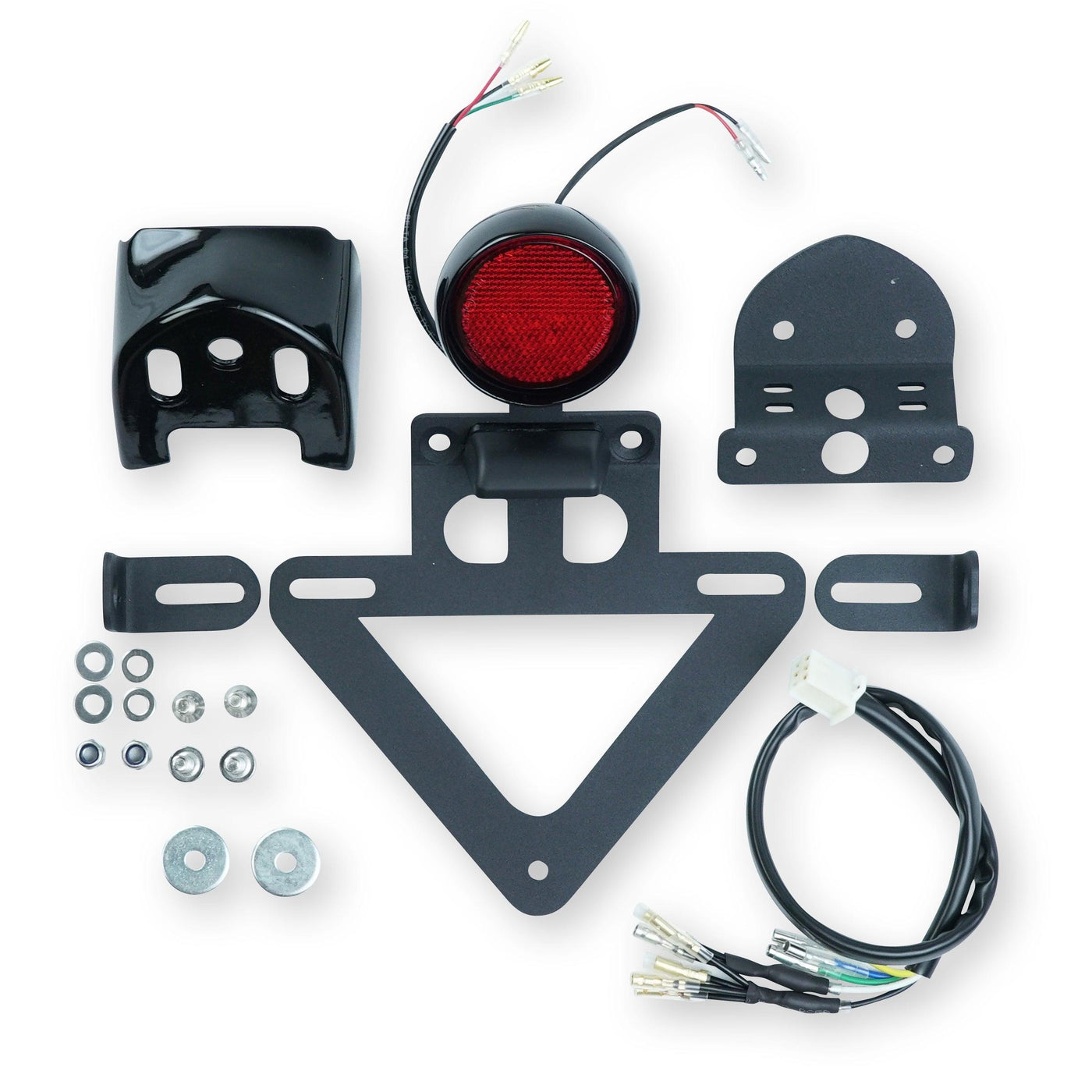 Complete tail tidy kit components for Royal Enfield Interceptor 650 and Continental GT 650