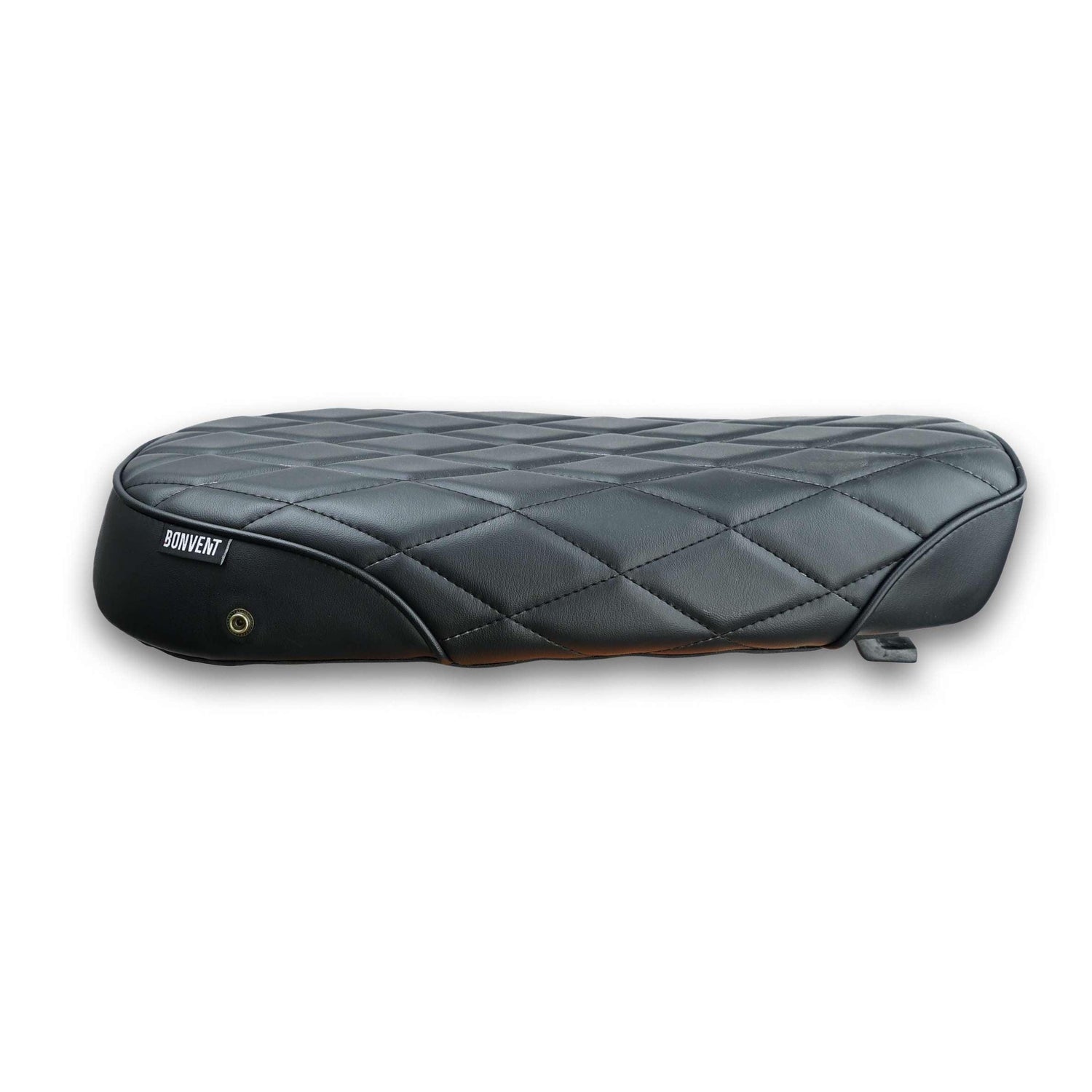 Black diamond stitched solo seat for Royal Enfield Interceptor 650
