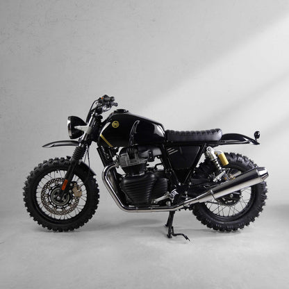 Plug-and-play accessories for Royal Enfield scrambler transformations by Bonvent Motorbikes