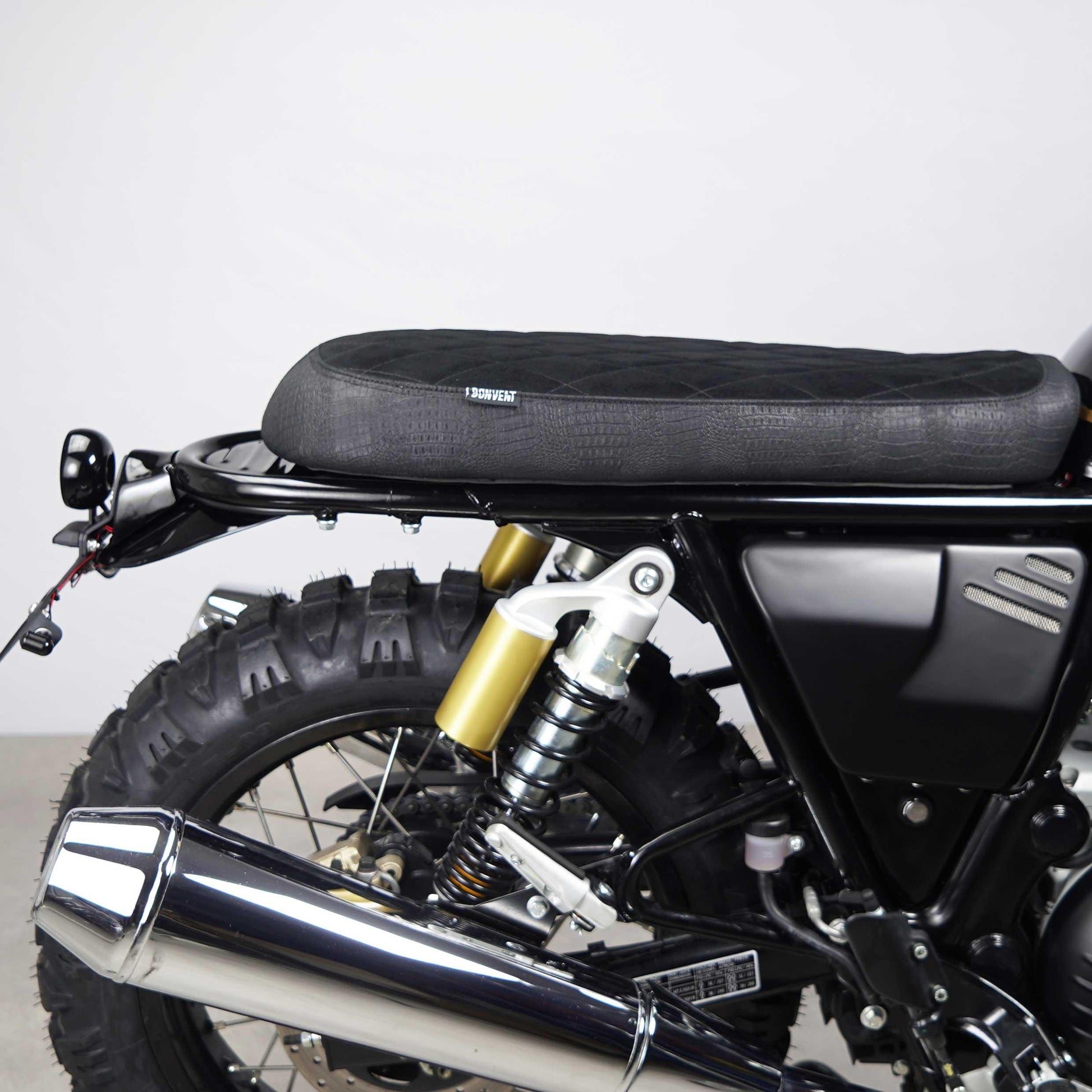 Premium Flat Classic Seat Diamonds Croco for Royal Enfield. Best mod and custom spare parts