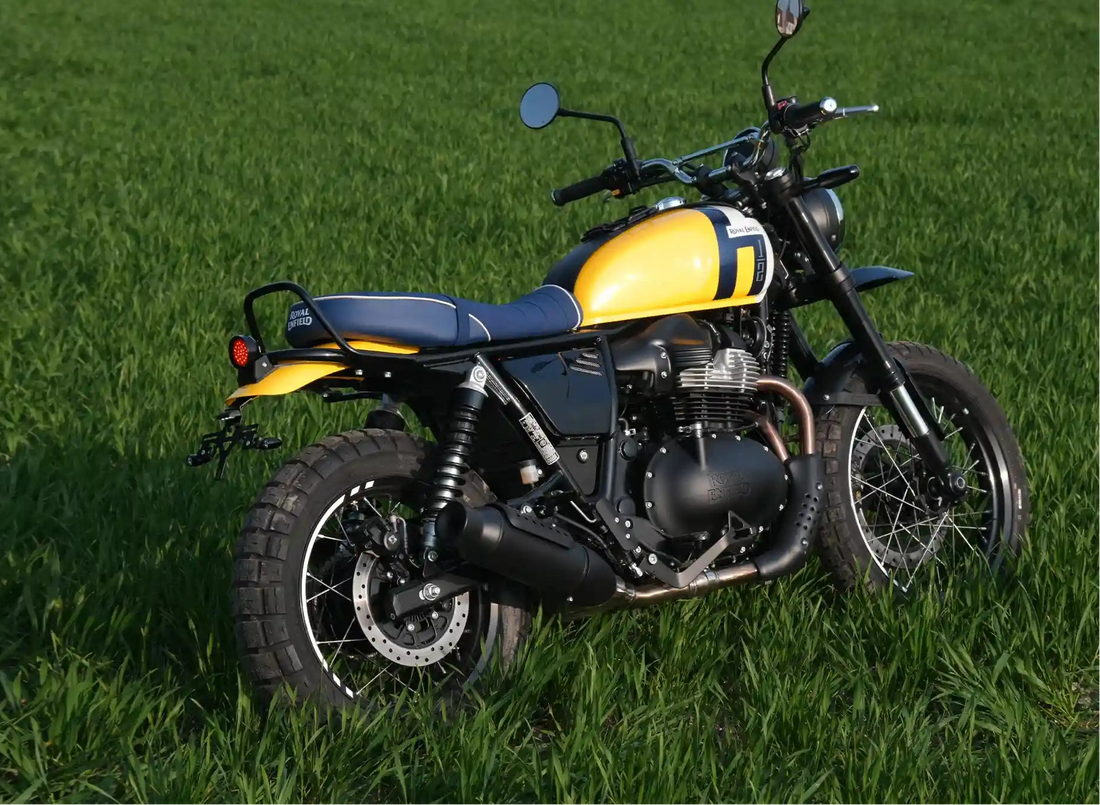 Royal Enfield Bear 650 scrambler with Bonvent custom parts and premium accessories
