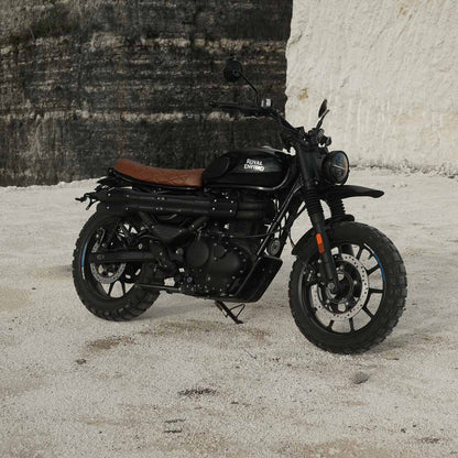 royal enfield hunter 350 custom scrambler tyres and scrambler exhaust