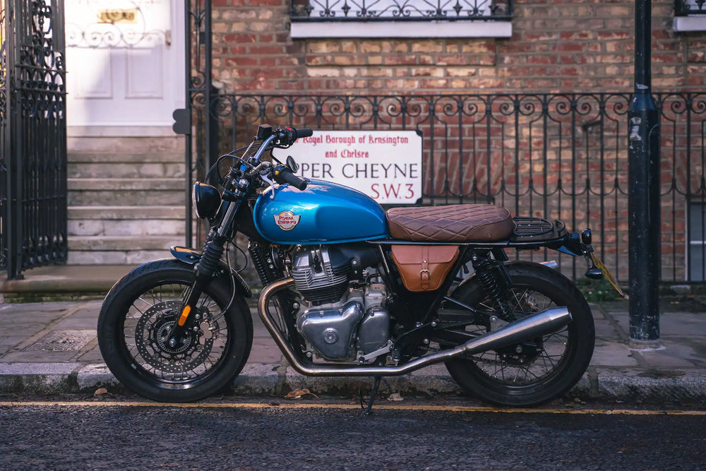 Royal Enfield Interceptor 650 vintage scrambler built by Max from The Sunday Rides