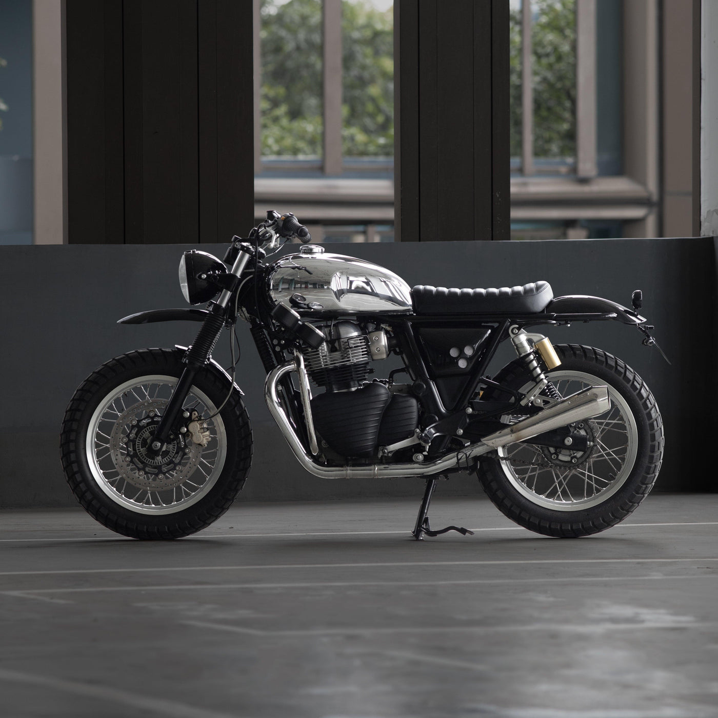 Royal Enfield Interceptor 650 scrambler build with premium custom parts by Bonvent