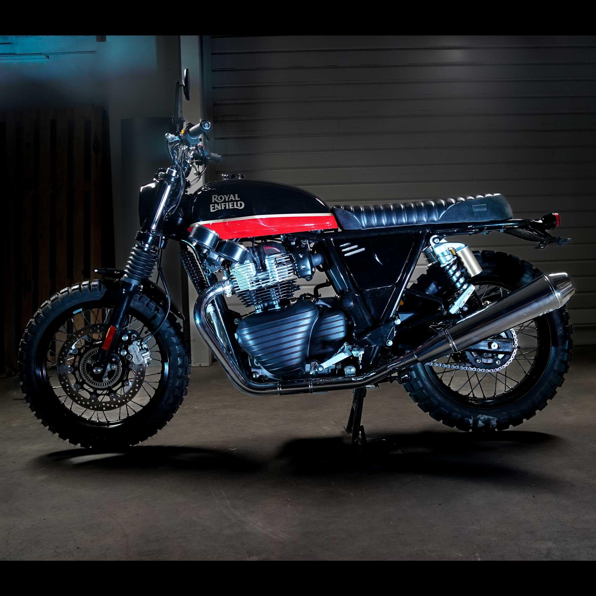 Kit to transform your royal enfield interceptor 650 in a adventure scrambler style. Those are the best accessories for scrambler Royal Enfield