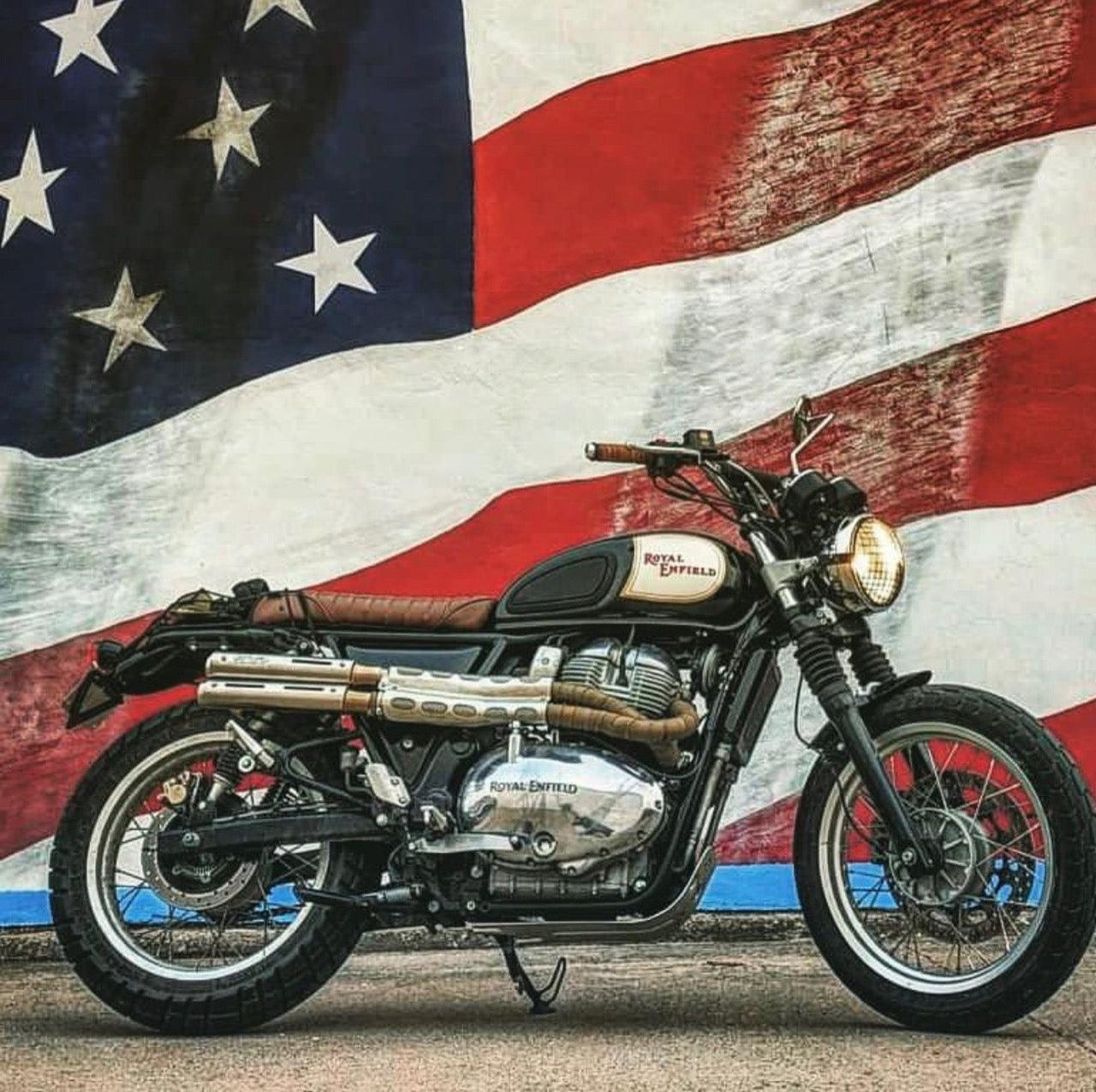 Scrambler-style cutom modular seat for Royal Enfield Interceptor and Continental GT 650 