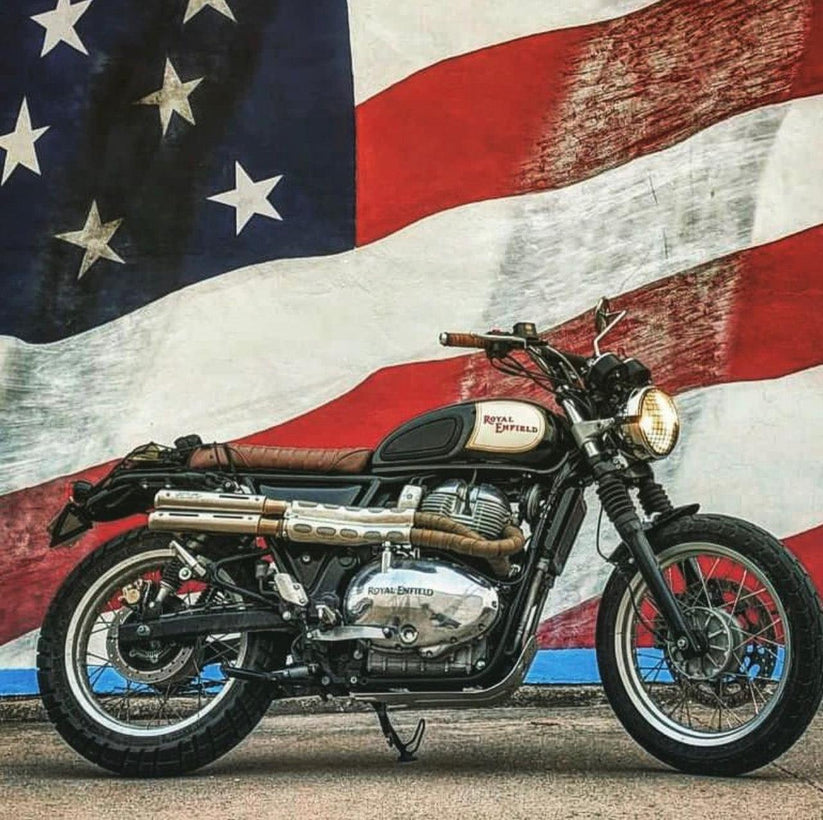 Scrambler-style cutom modular seat for Royal Enfield Interceptor and Continental GT 650 