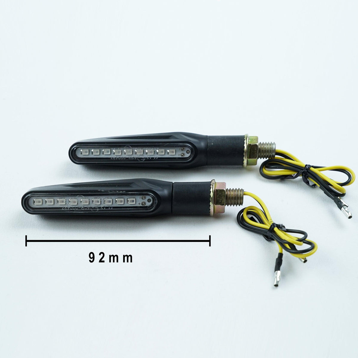 Tinted SMD Motorcycle Indicators – Universal Fit, E-Tested – IBEX 10003670, Pair (Left/Right)