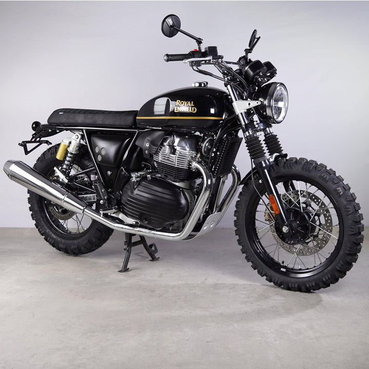 Classic black side panels for Royal Enfield Interceptor 650 custom build