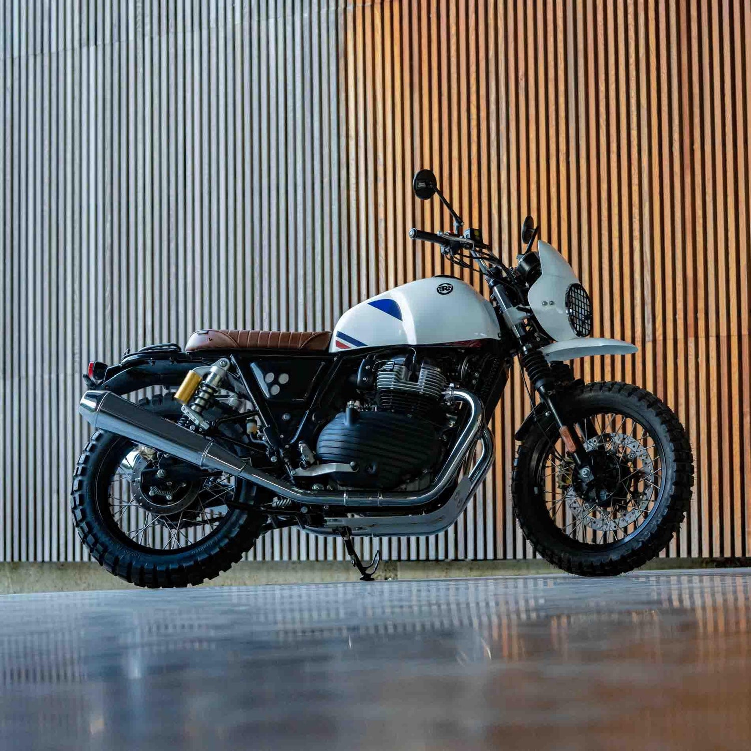 Black suede single seat for Royal Enfield Interceptor 650 and GT 650