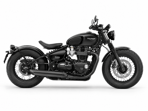 Triumph Bonneville Bobber - monochrome side profile