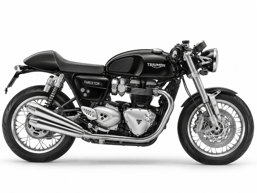 Triumph Thruxton R - monochrome side profile