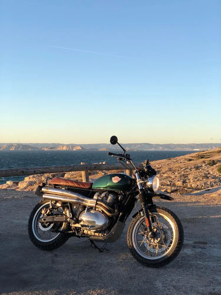 Jean-Eric Hoang's Royal Enfield Interceptor 650 in France fitted with Interceptor 650 High Front Mudguard for Scrambler Builds