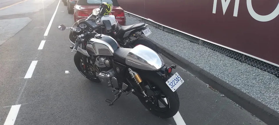 Philippe Bolzan's Royal Enfield Continental GT 650 in United States fitted with Interceptor 650 Tail Tidy & GT 650 Tail Light Kit – E-mark / CE