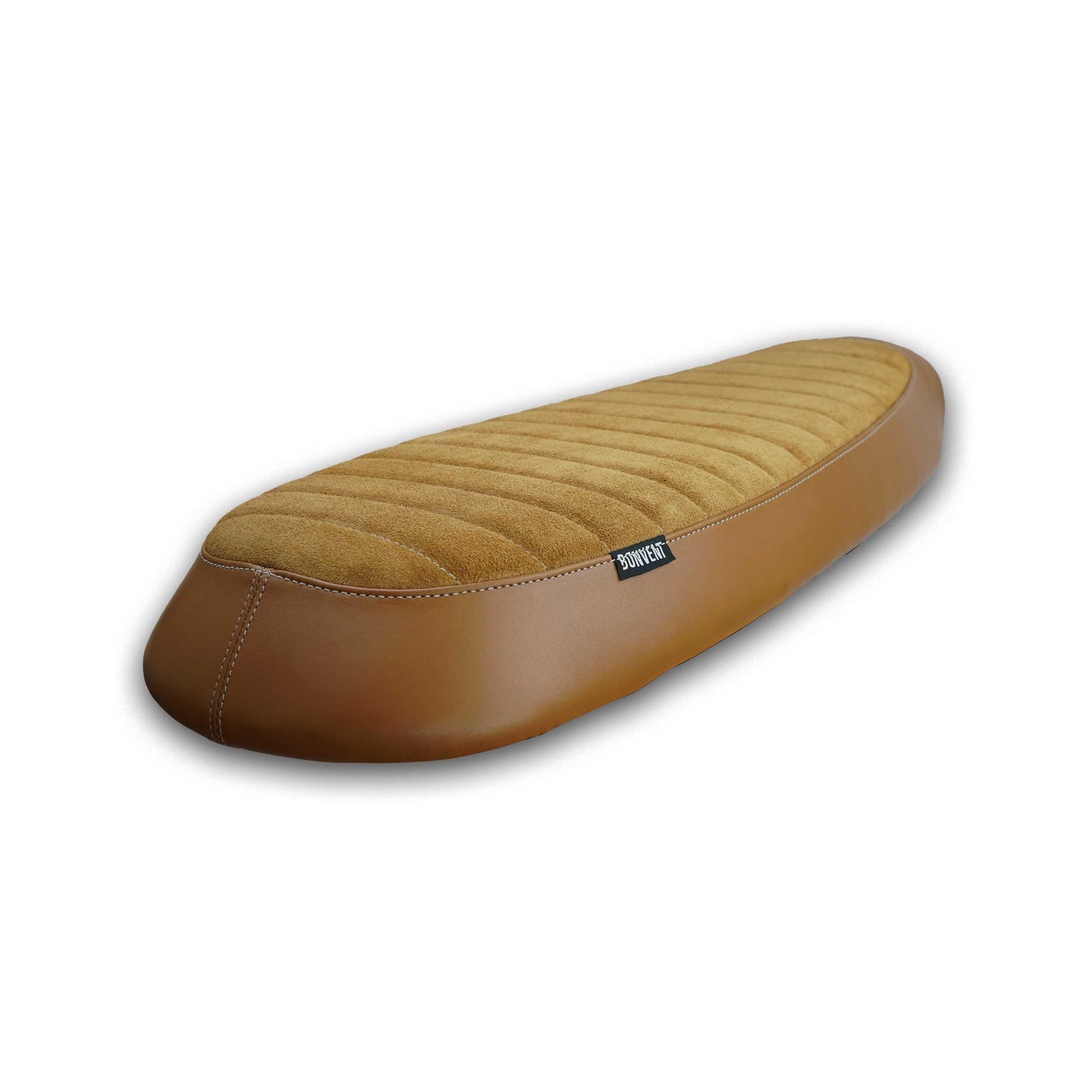 Brown suede Flat Scrambler Seat for Royal Enfield Continental GT 650